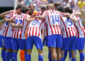 Jugadores del Atlético de Madrid antes de enfrentarse a Botafogo en el Mundial de Clubes.