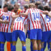Jugadores del Atlético de Madrid antes de enfrentarse a Botafogo en el Mundial de Clubes.
